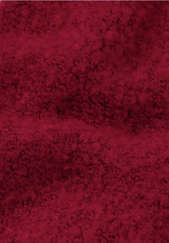Bouclé Schal carpet red