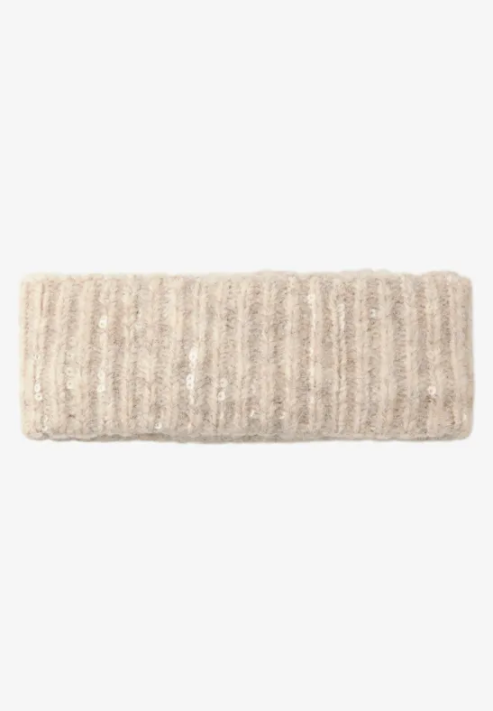 Bandeau avec paillettes pastel sand