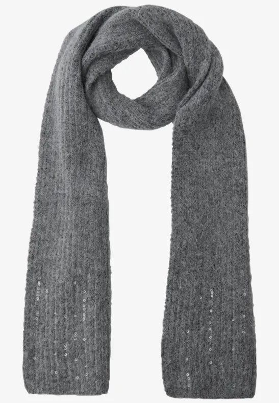 Schal mit Pailletten anthracite melange