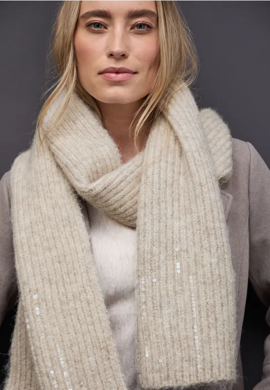 Foulard avec paillettes pastel sand