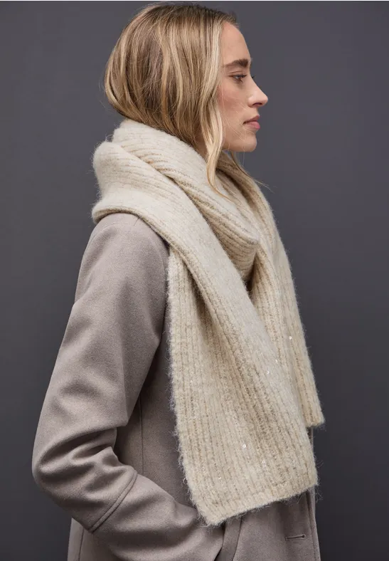 Foulard avec paillettes pastel sand