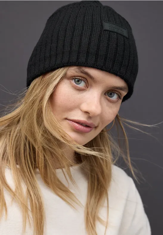 Rippstrick Beanie Black