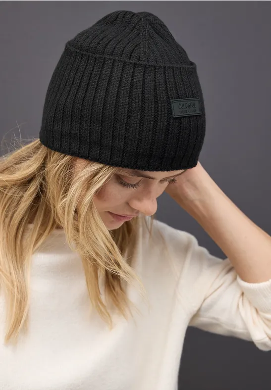 Rippstrick Beanie Black
