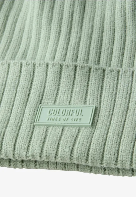 Rippstrick Beanie serene green