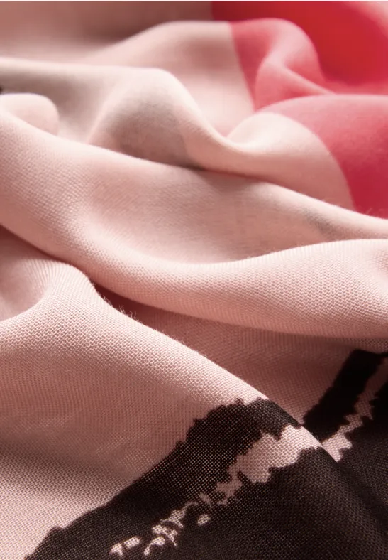 Leichter Schal mit Muster faded rose