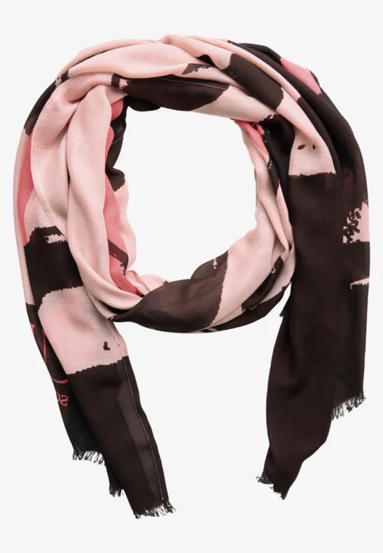 Leichter Schal mit Muster faded rose