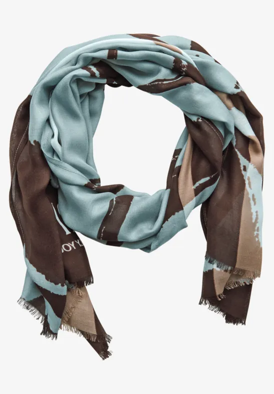 Leichter Schal mit Muster arona blue