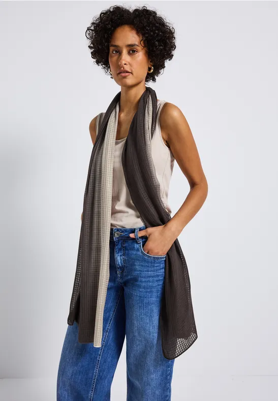 Foulard semi-transparent deep roast brown