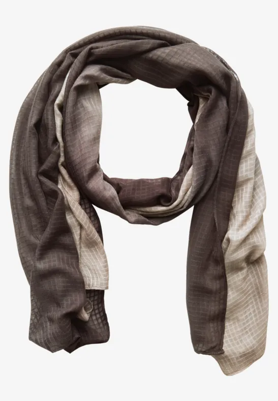 Foulard semi-transparent deep roast brown