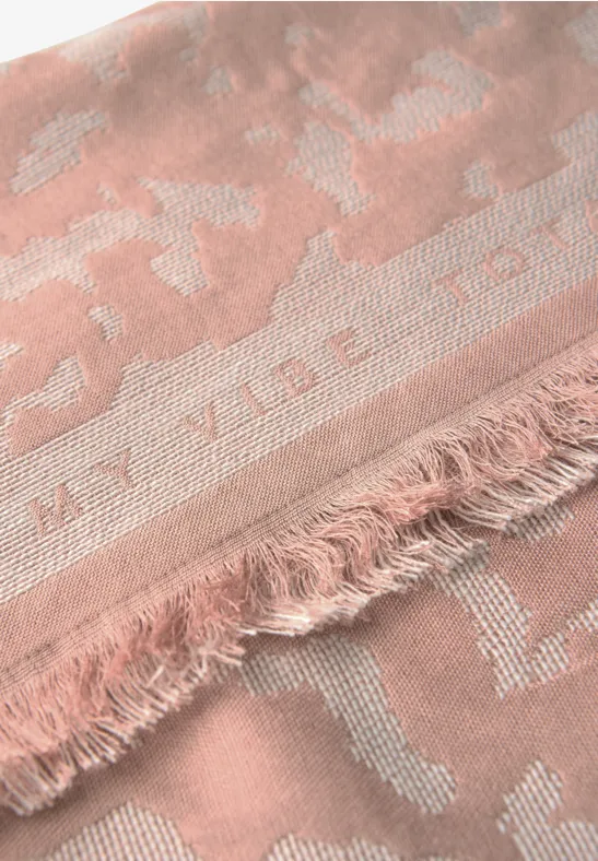Jacquard Dreieckstuch faded rose