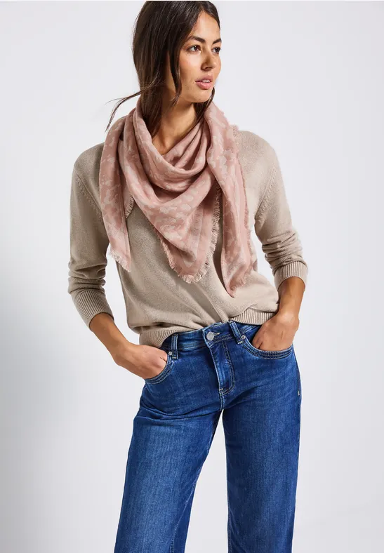Jacquard Dreieckstuch faded rose