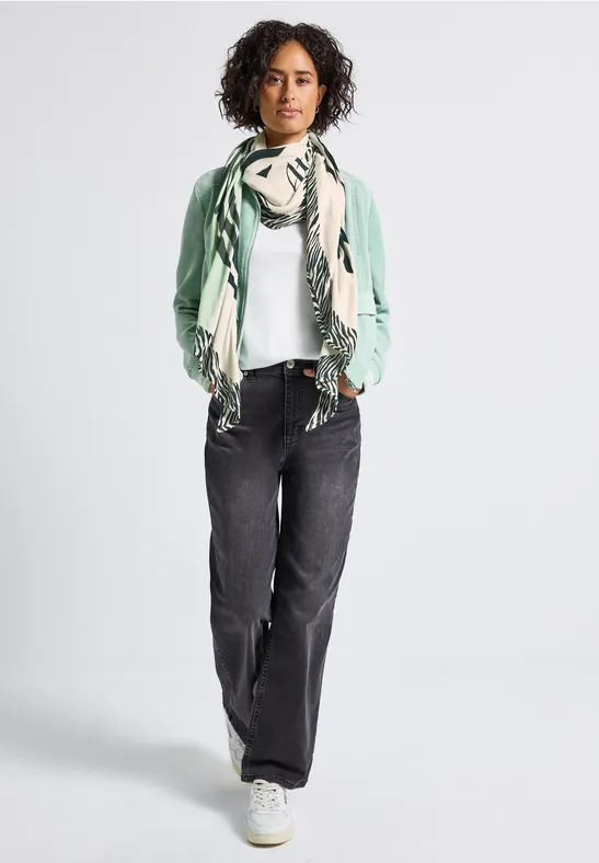 Gemustertes Dreieckstuch serene green