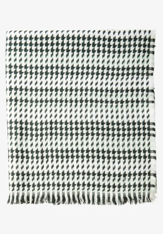 Karierter Twill Schal serene green