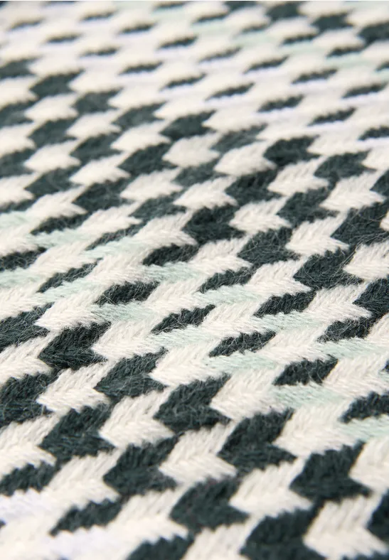 Karierter Twill Schal serene green