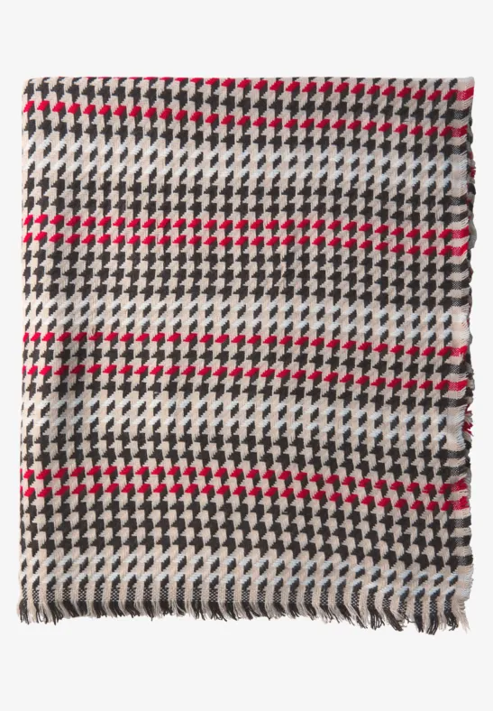 Karierter Twill Schal morning beige