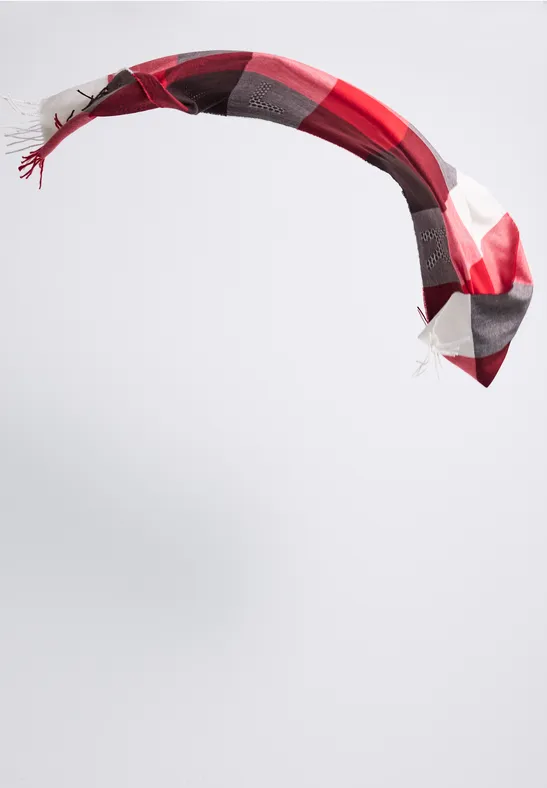 Madras Schal racing red