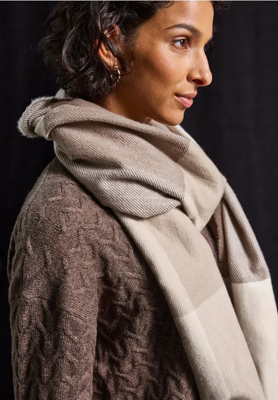 Madras Schal silk brown