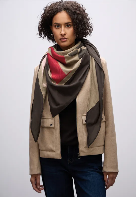 Sjaal met patches multicolor