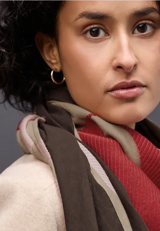 Sjaal met patches multicolor