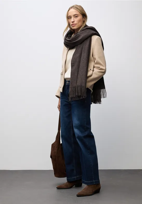 Softer Schal mit Dekosteinen rustic brown mel.