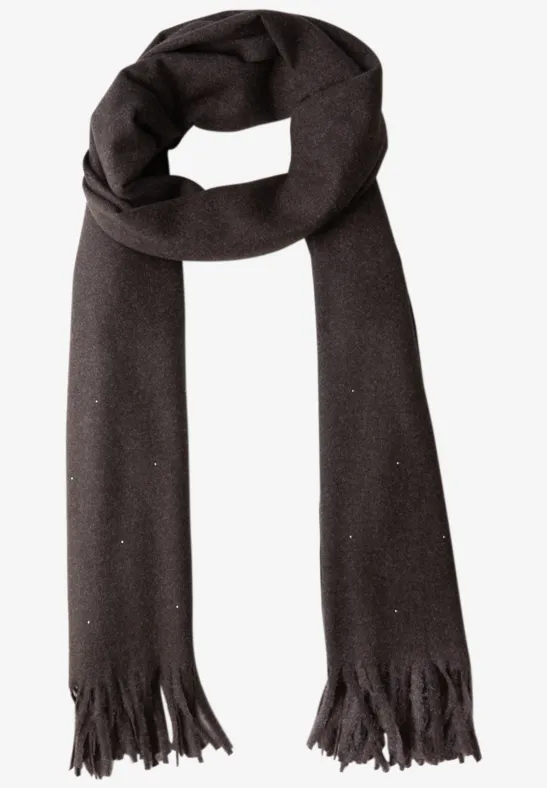 Softer Schal mit Dekosteinen rustic brown mel.
