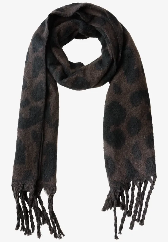 Kuscheliger Leo Schal darkest brown