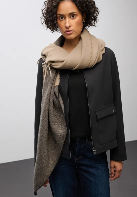 Softer Two-Tone Schal flowing beige