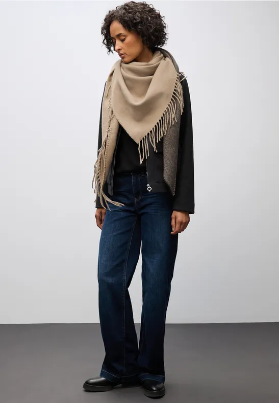 Softer Two-Tone Schal flowing beige