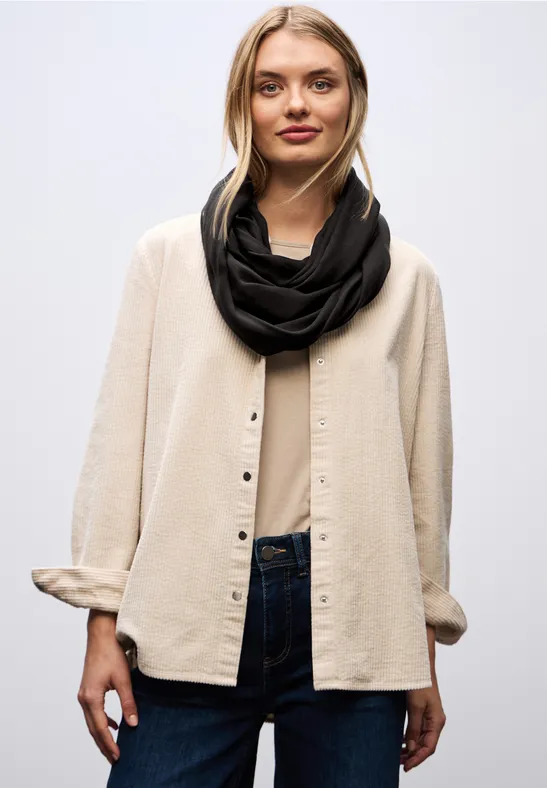 Loop Schal in Unifarbe darkest brown