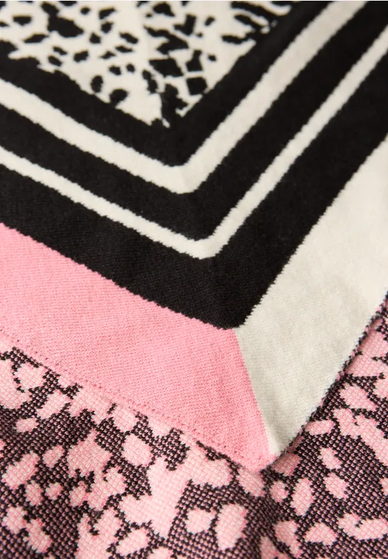 Dreieckstuch mit Leo-Muster Black