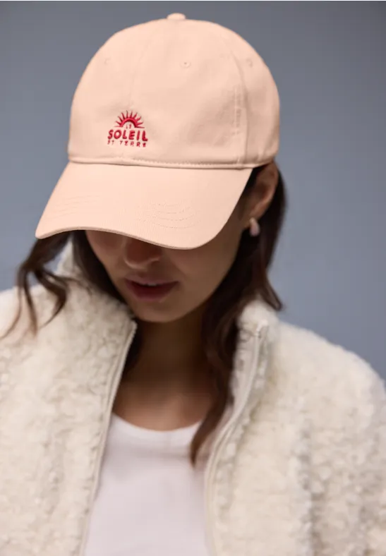 Cap mit Slogan light apricot