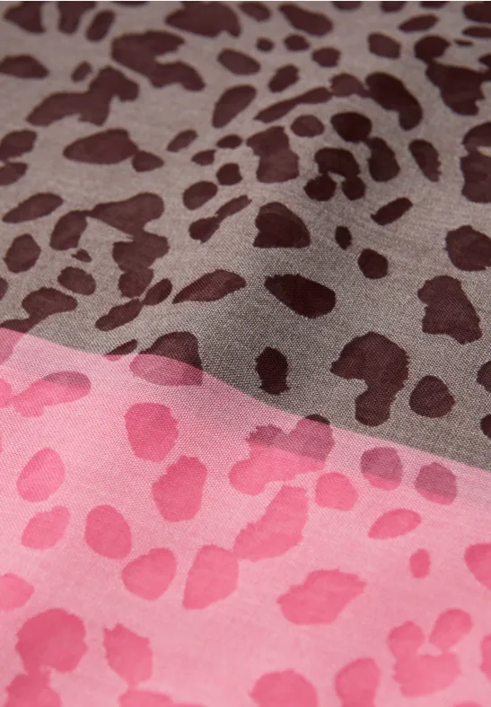 Gemusterter Loop Schal blossom pink