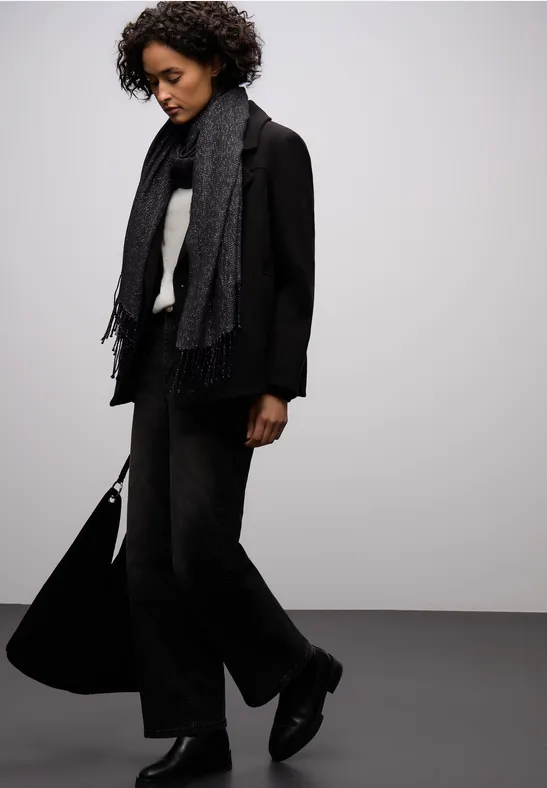 Glitzernder Schal gravel grey