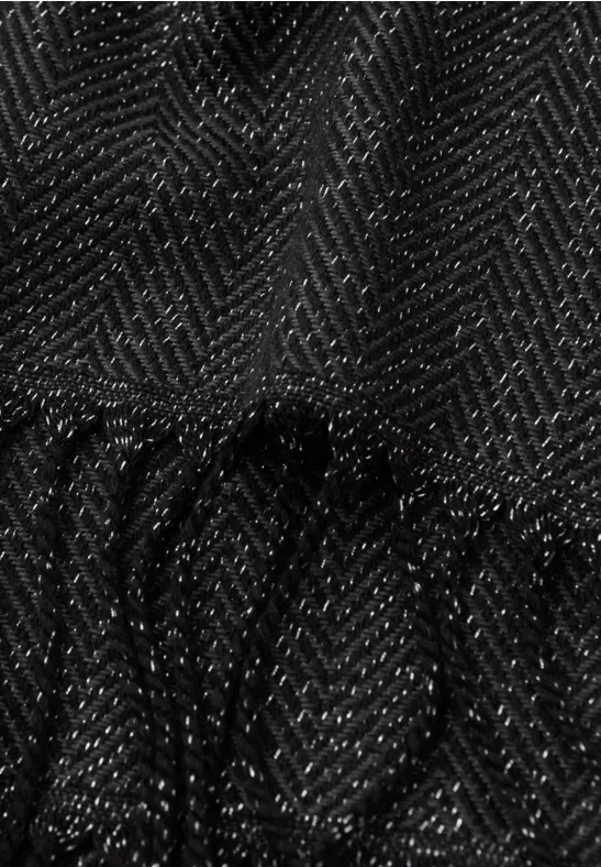 Glitzernder Schal gravel grey