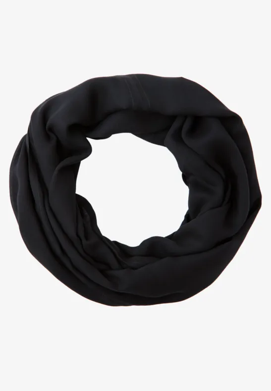 Loop Schal in Unifarbe Black