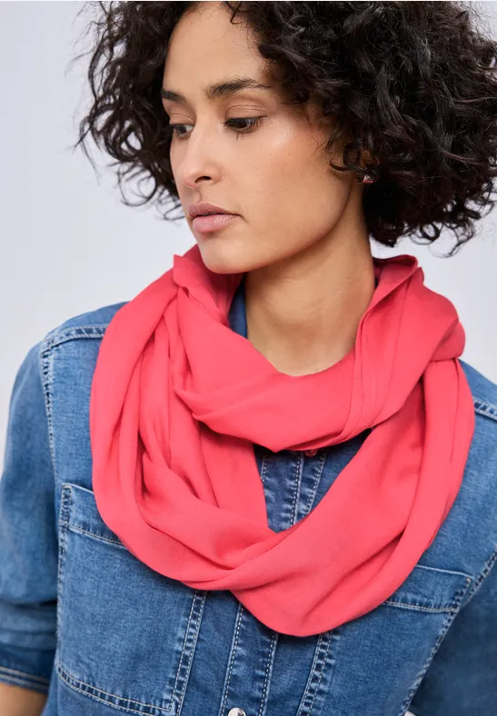 Loop Schal in Unifarbe striking coral
