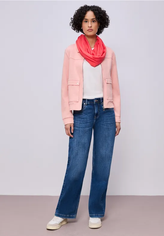 Loop Schal in Unifarbe sunset red