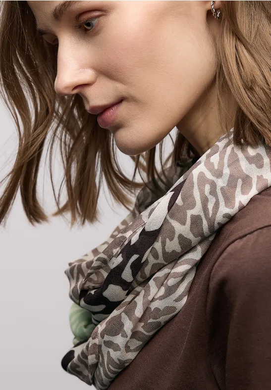 Sjaal met lusjespatroon molten earth