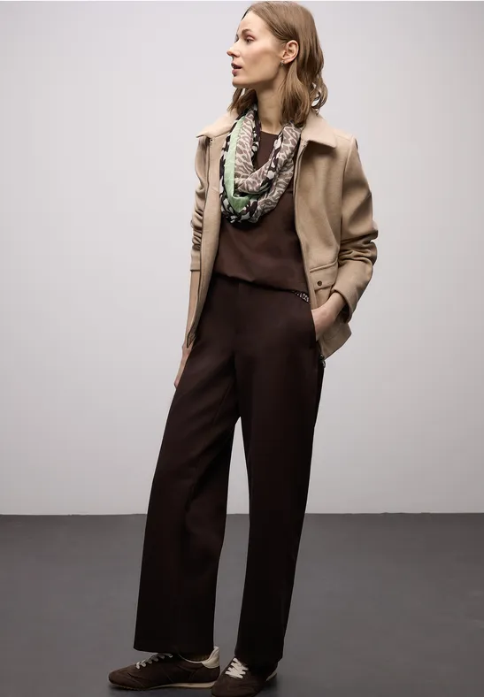 Sjaal met lusjespatroon molten earth