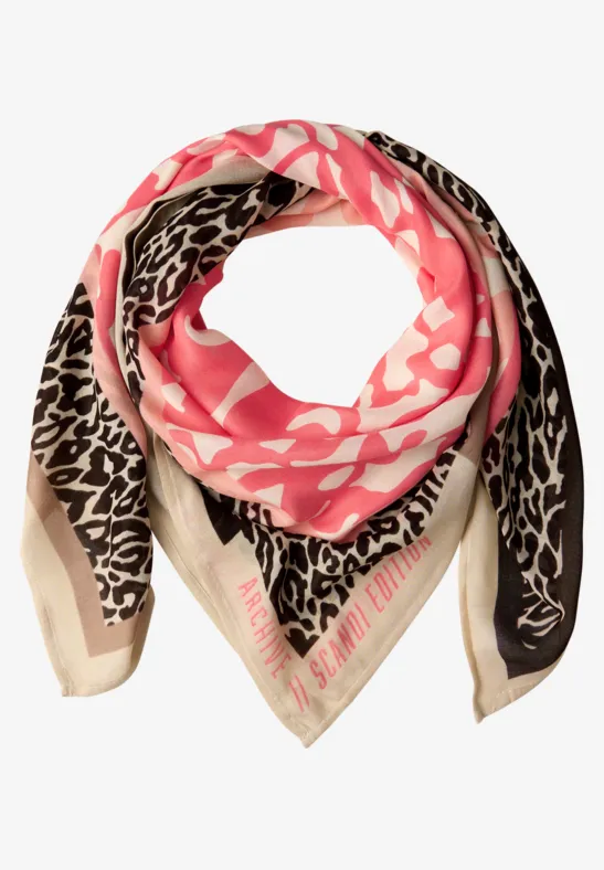 Sjaal met patroon striking coral