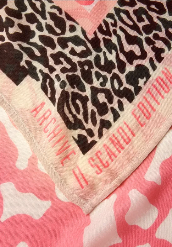 Sjaal met patroon striking coral