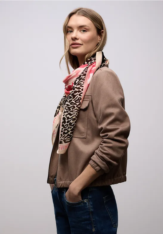 Sjaal met patroon striking coral