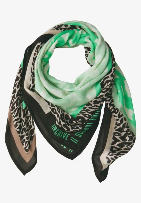 Sjaal met patroon arcadia green