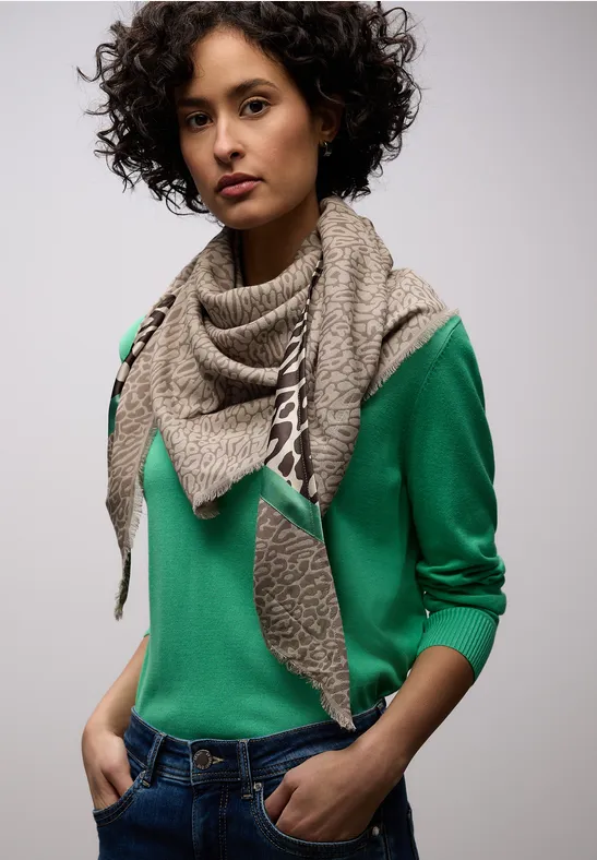 Leo Dreieckstuch cotton beige