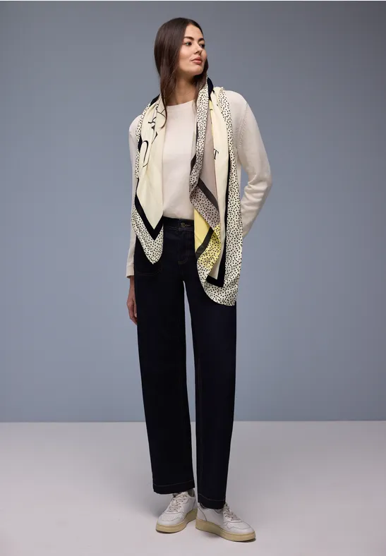 Sjaal met patroon light terra mocha