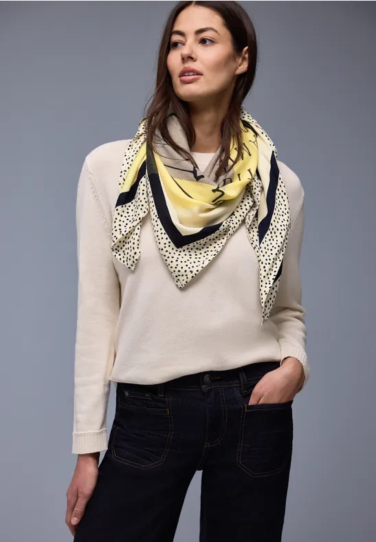 Sjaal met patroon light terra mocha