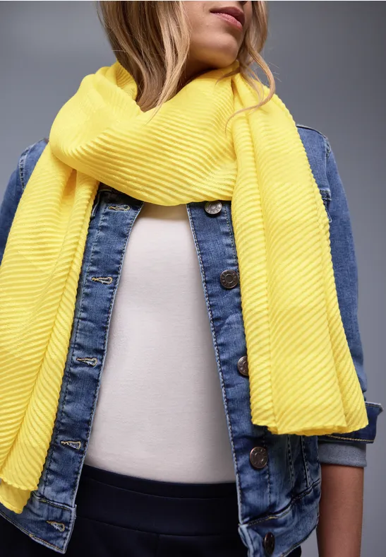 Gestreifter Schal bloom yellow