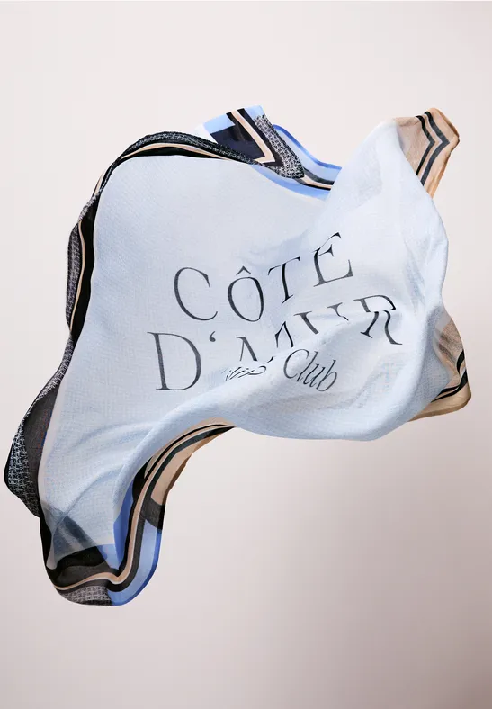 Modal sjaal met tekst shadowed navy