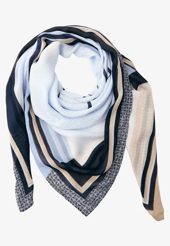 Modal sjaal met tekst shadowed navy