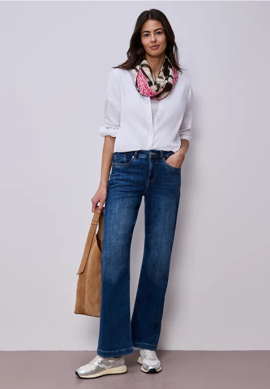 Loop-Schal aus Modal mit Mustermix magenta dream